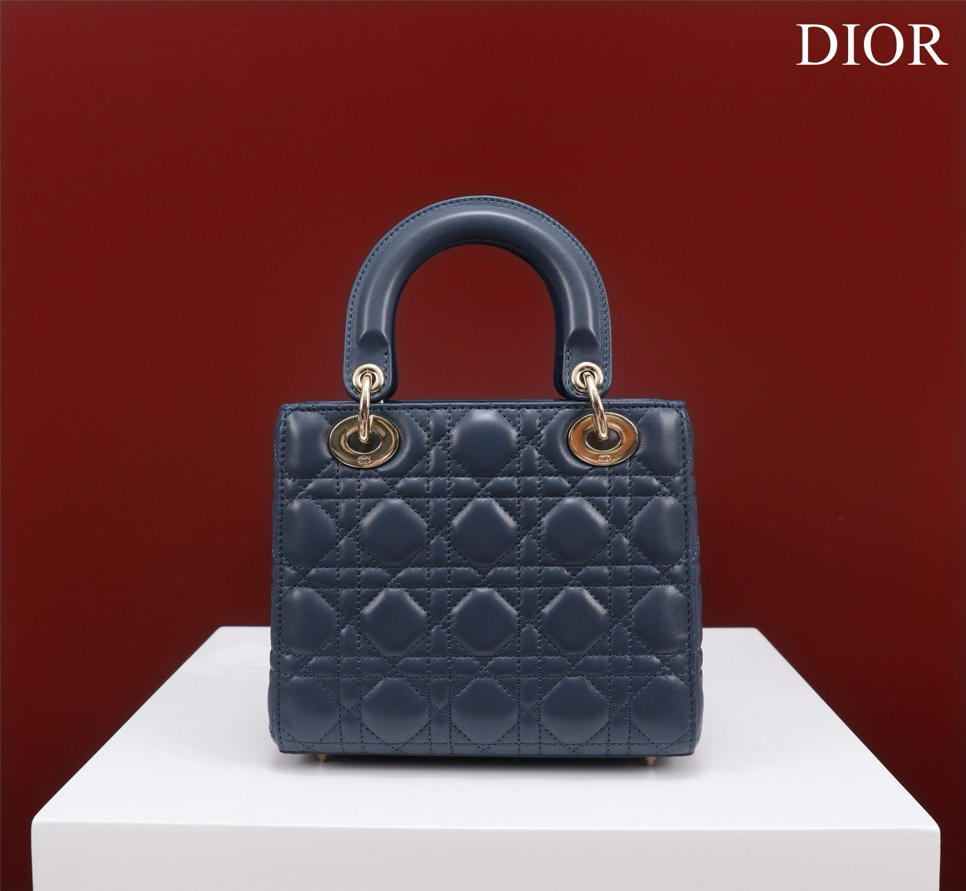 Small Lady Dior My ABCDior Bag Lamb Skin Blue - High Grade