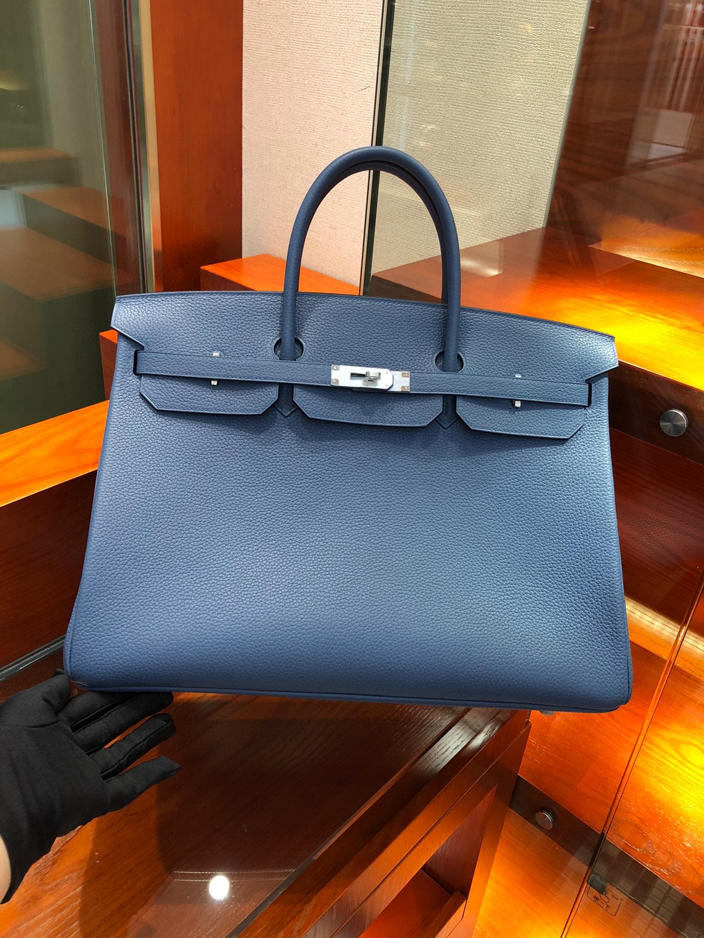 Hermes Birkin 40 Togo Grey Blue