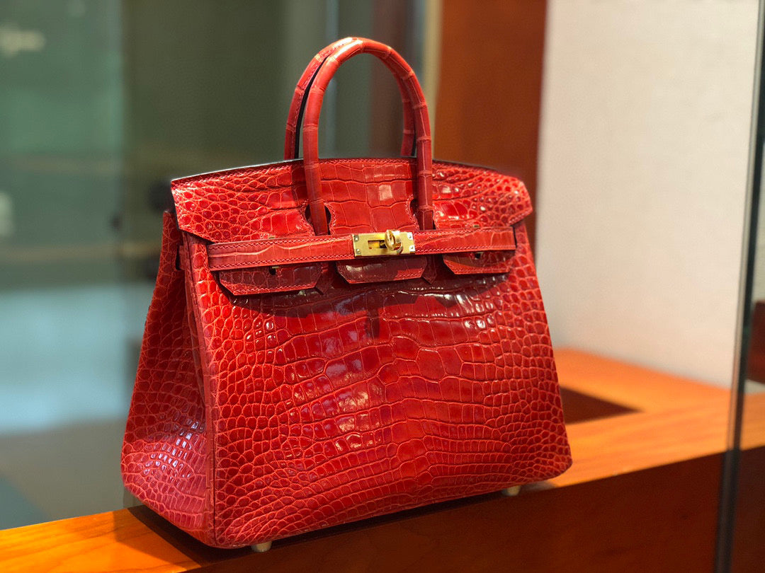 Hermes Birkin Crocodile Leather Red