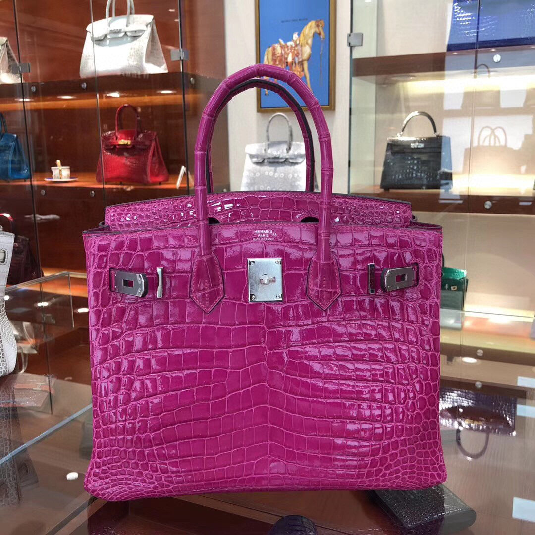 Hermes Birkin Crocodile Leather Purple