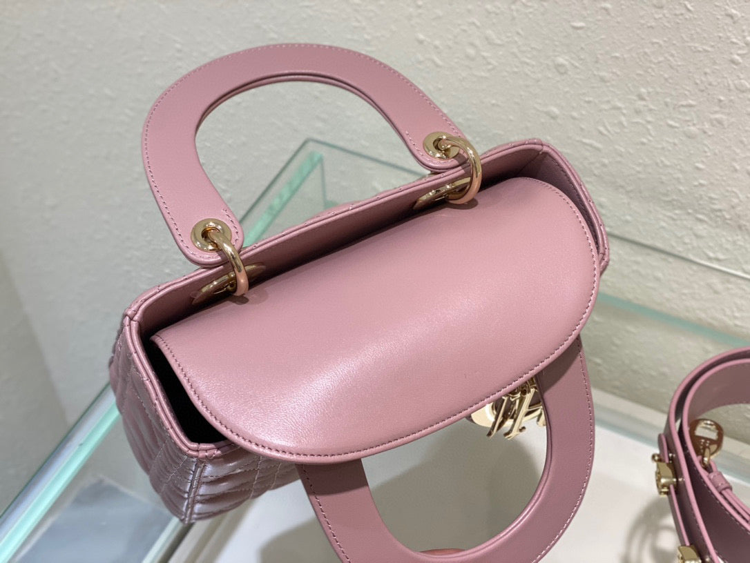 Lady Dior Small Lamb Skin Mid Grade - Pink