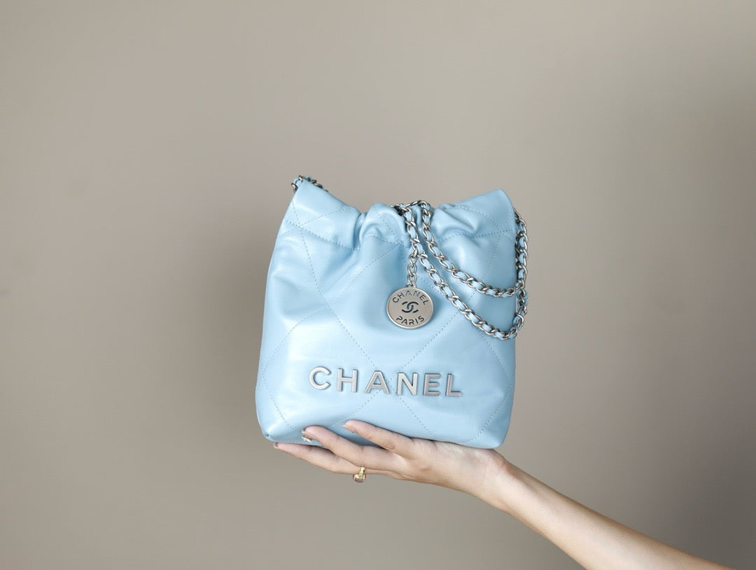 Chanel 22 Mini Sky Blue Platinum