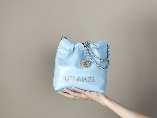 Chanel 22 Mini Sky Blue Platinum