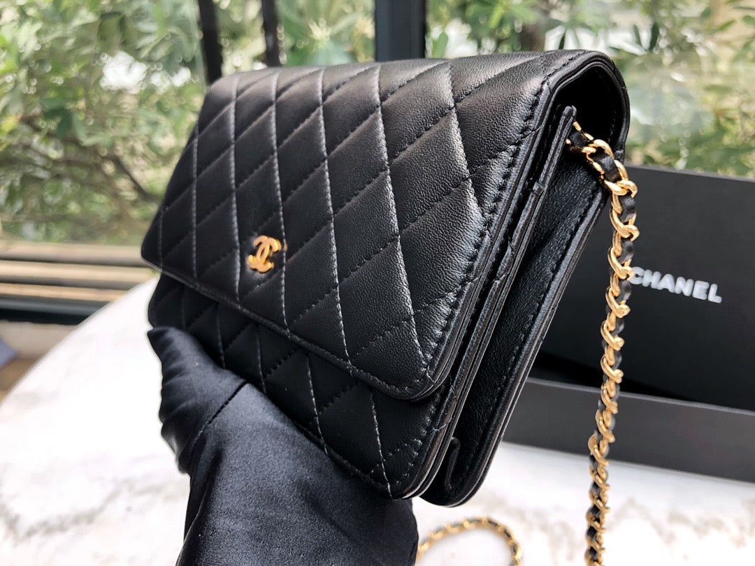 Chanel Wallet on Chain Lamb Skin Mid Grade