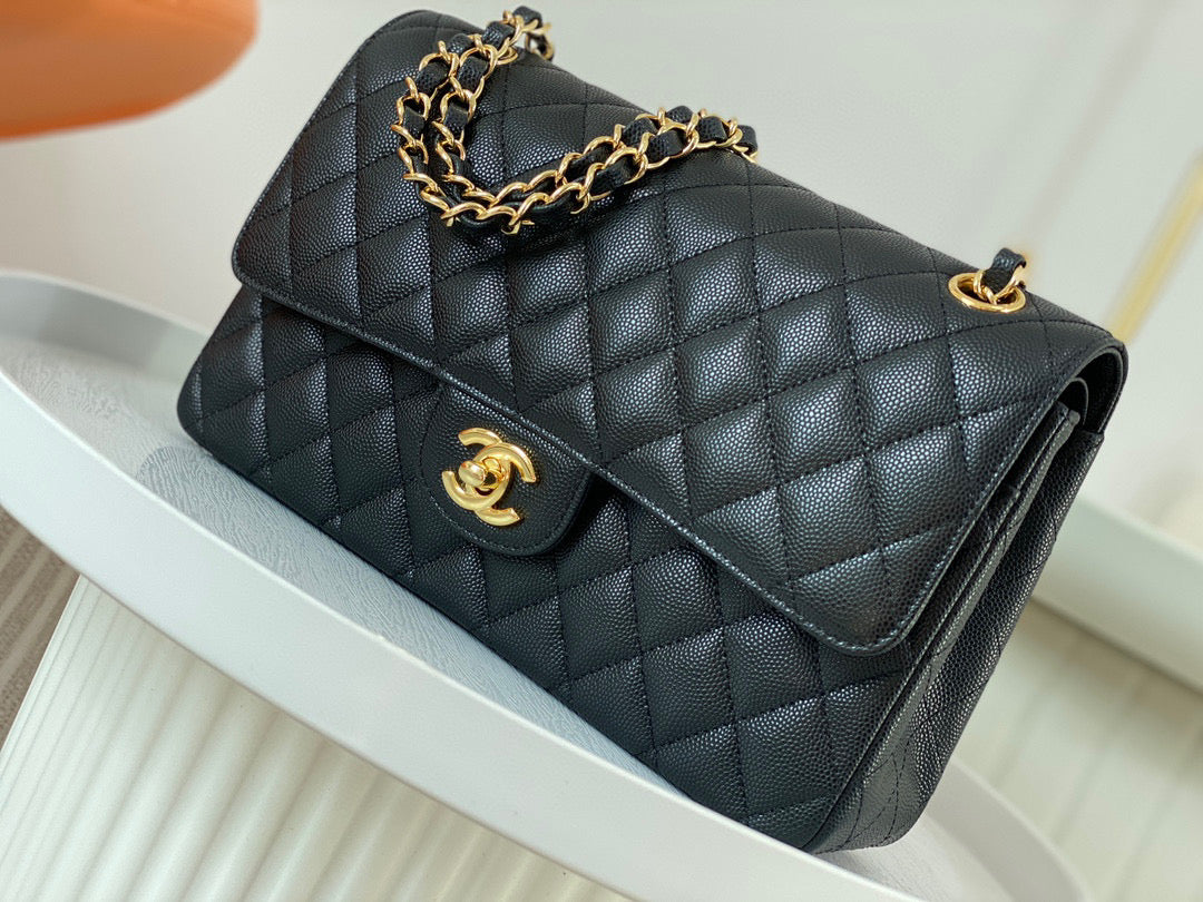 Chanel Classic Handbag Grained Calf Skin 25cm - Mid Grade