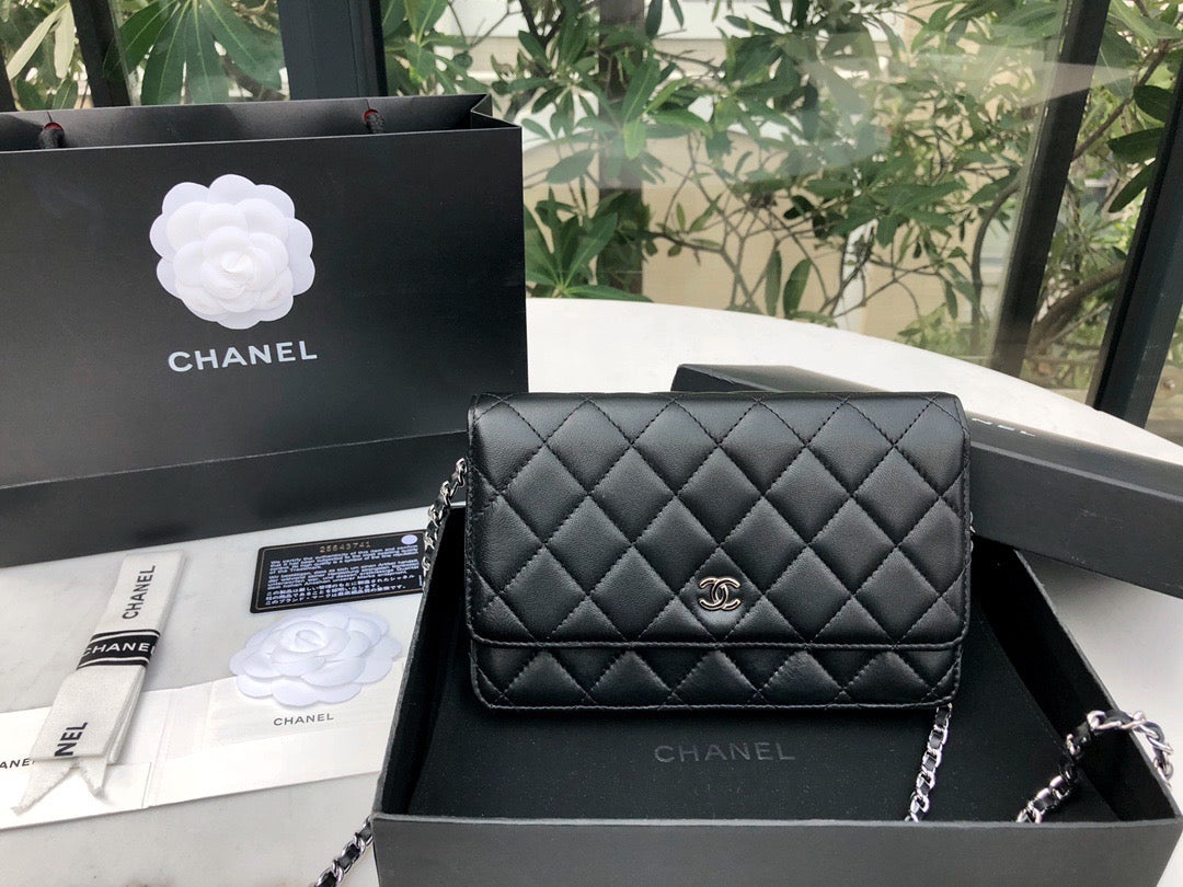 Chanel Wallet on Chain Lamb Skin Mid Grade