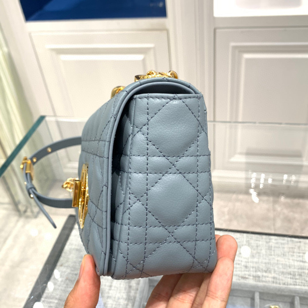 Dior Caro Bag Small High Grade- Foggy Blue