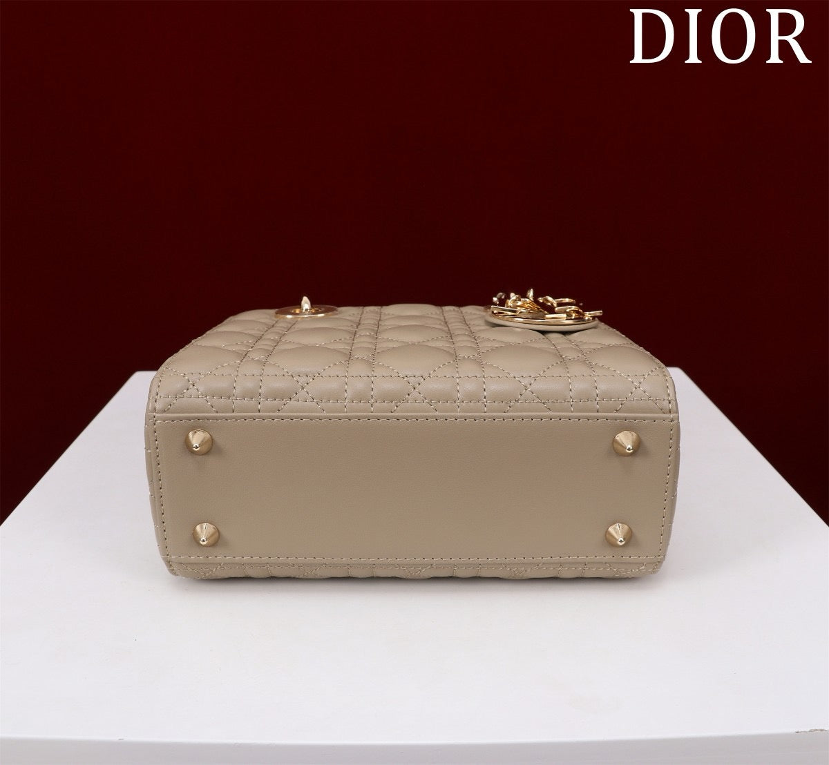 Lady Dior Lamb Skin ABCDior Bag High Grade - Beige