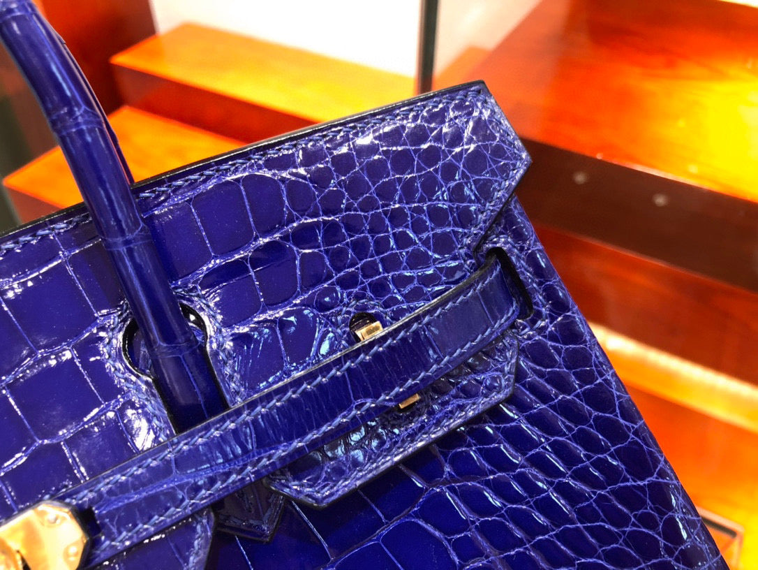 Hermes Birkin Crocodile Leather Electric Blue