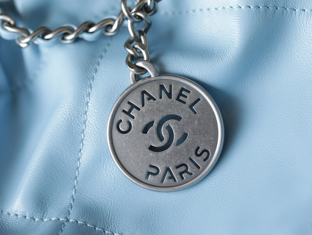 Chanel 22 Mini Sky Blue Platinum