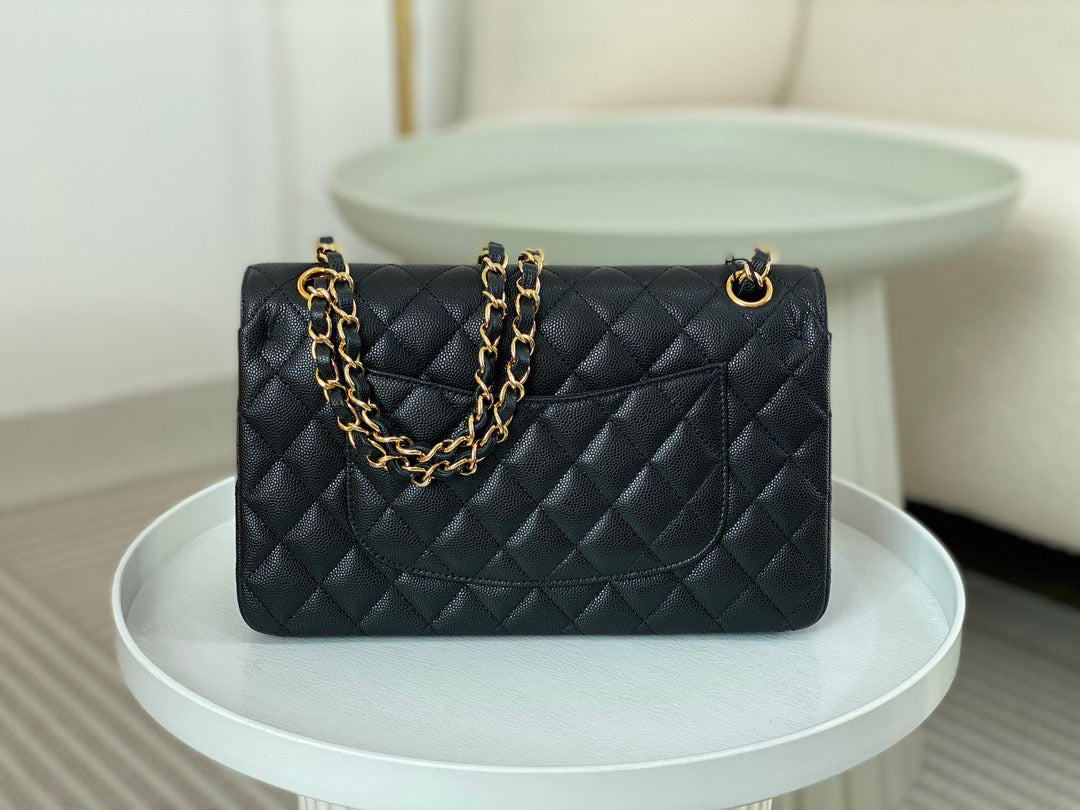 Chanel Classic Handbag Grained Calf Skin 25cm - Mid Grade