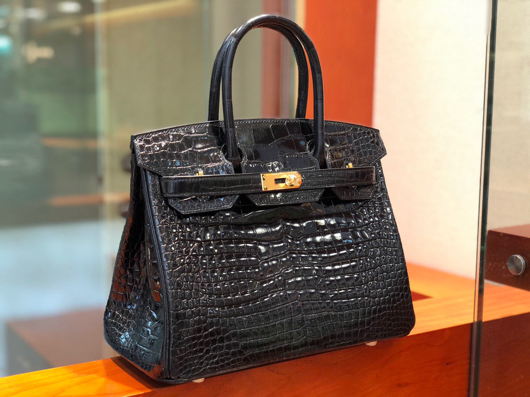 Hermes Birkin Crocodile Leather Black