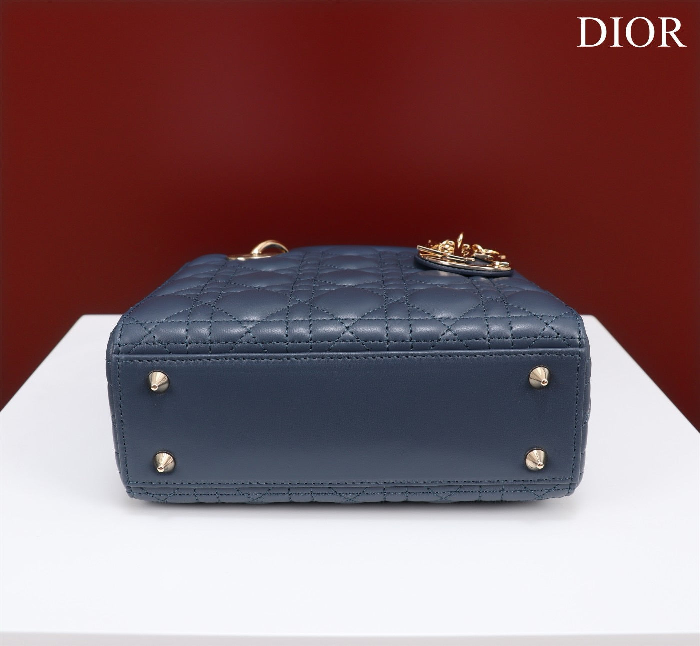 Small Lady Dior My ABCDior Bag Lamb Skin Blue - High Grade