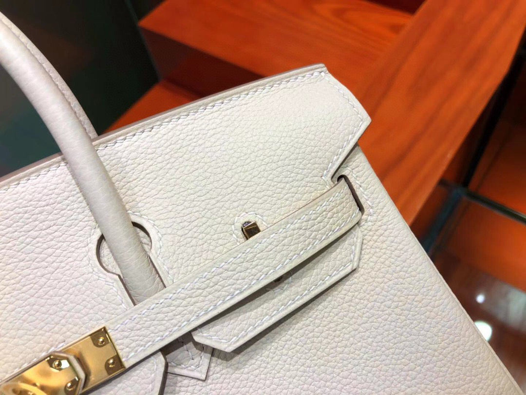 Hermes Birkin 25 White Cream Togo