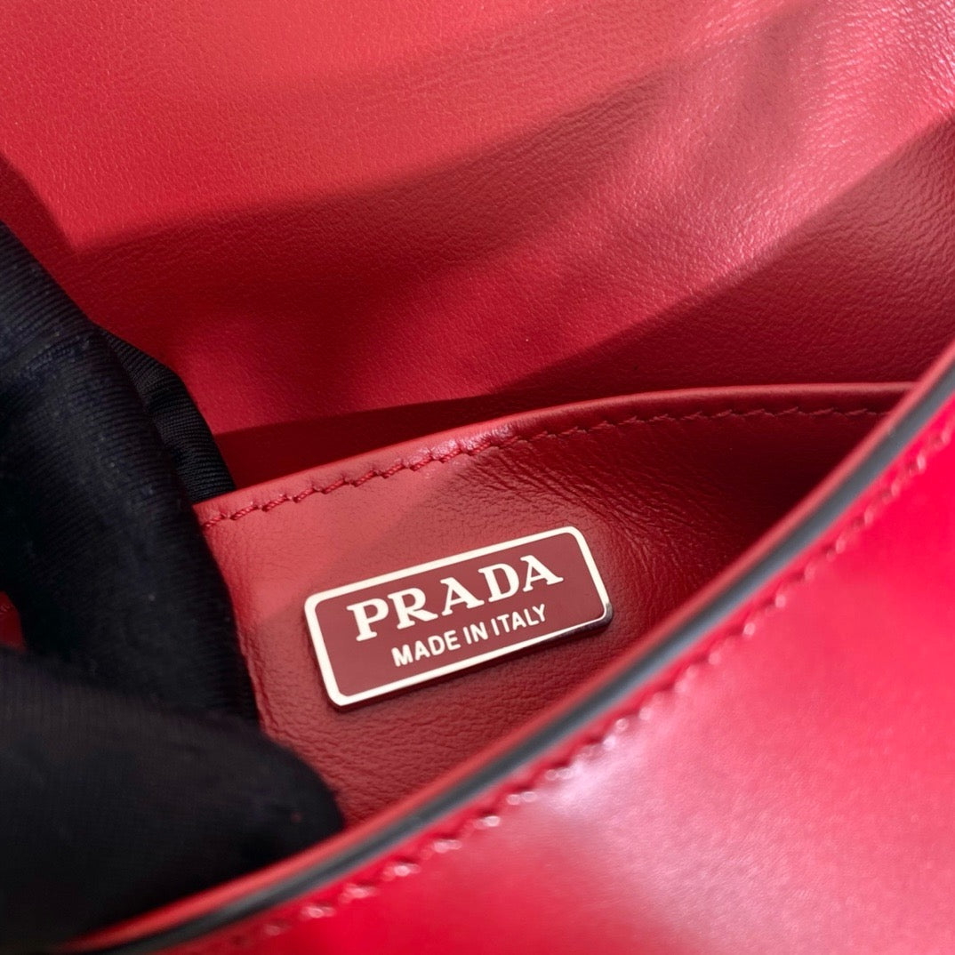 Prada logo inside prada cleo shoulder bag