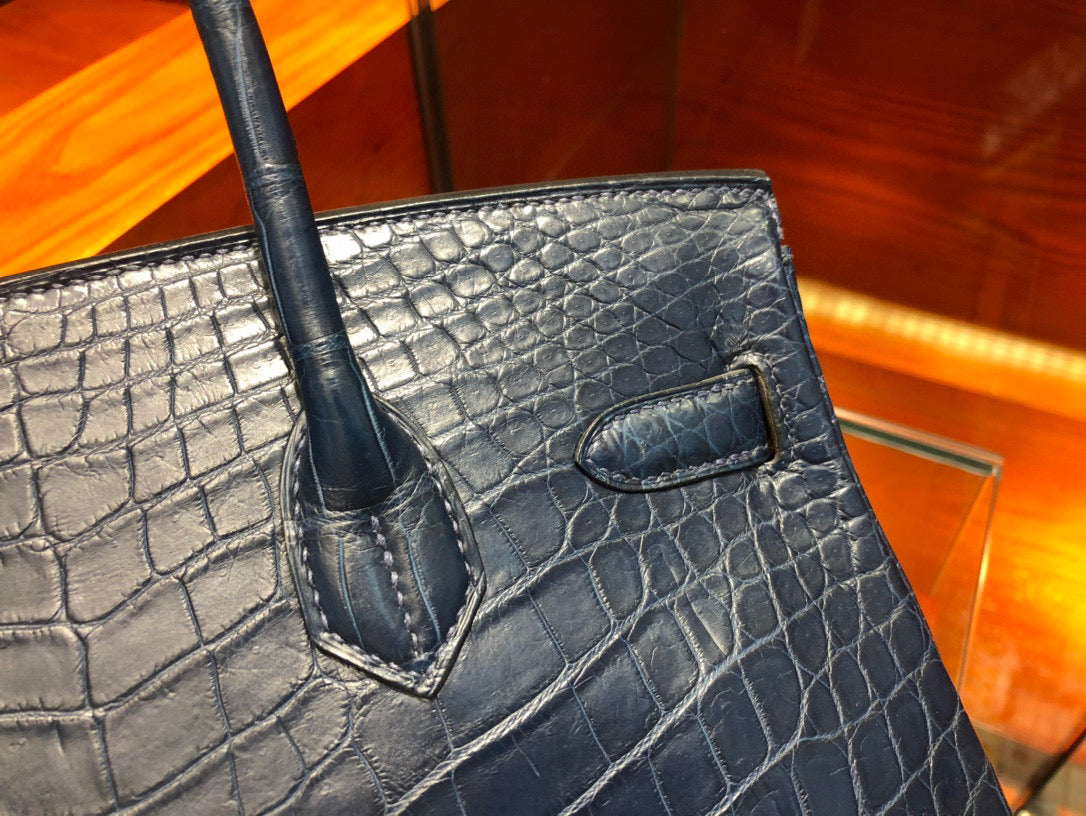 Hermes Birkin Crocodile Leather Black