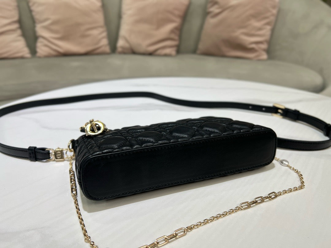 Dior Midi Mini Bag Black Platinum