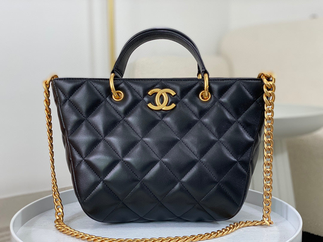 Chanel Tote Small Bag Lamb Skin Grade 4