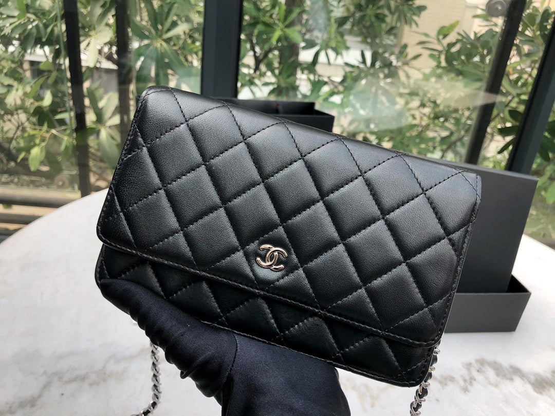 Chanel Wallet on Chain Lamb Skin Mid Grade