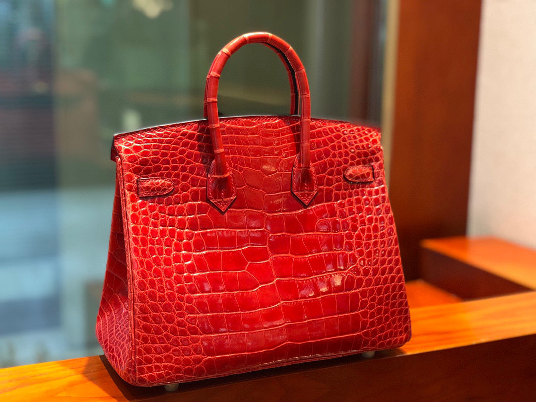 Hermes Birkin Crocodile Leather Red