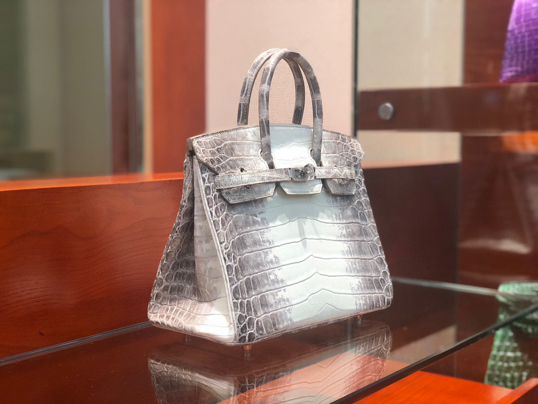 Hermes Birkin Crocodile Leather Himalaya Bag