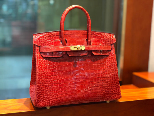 Hermes Birkin Crocodile Leather Red