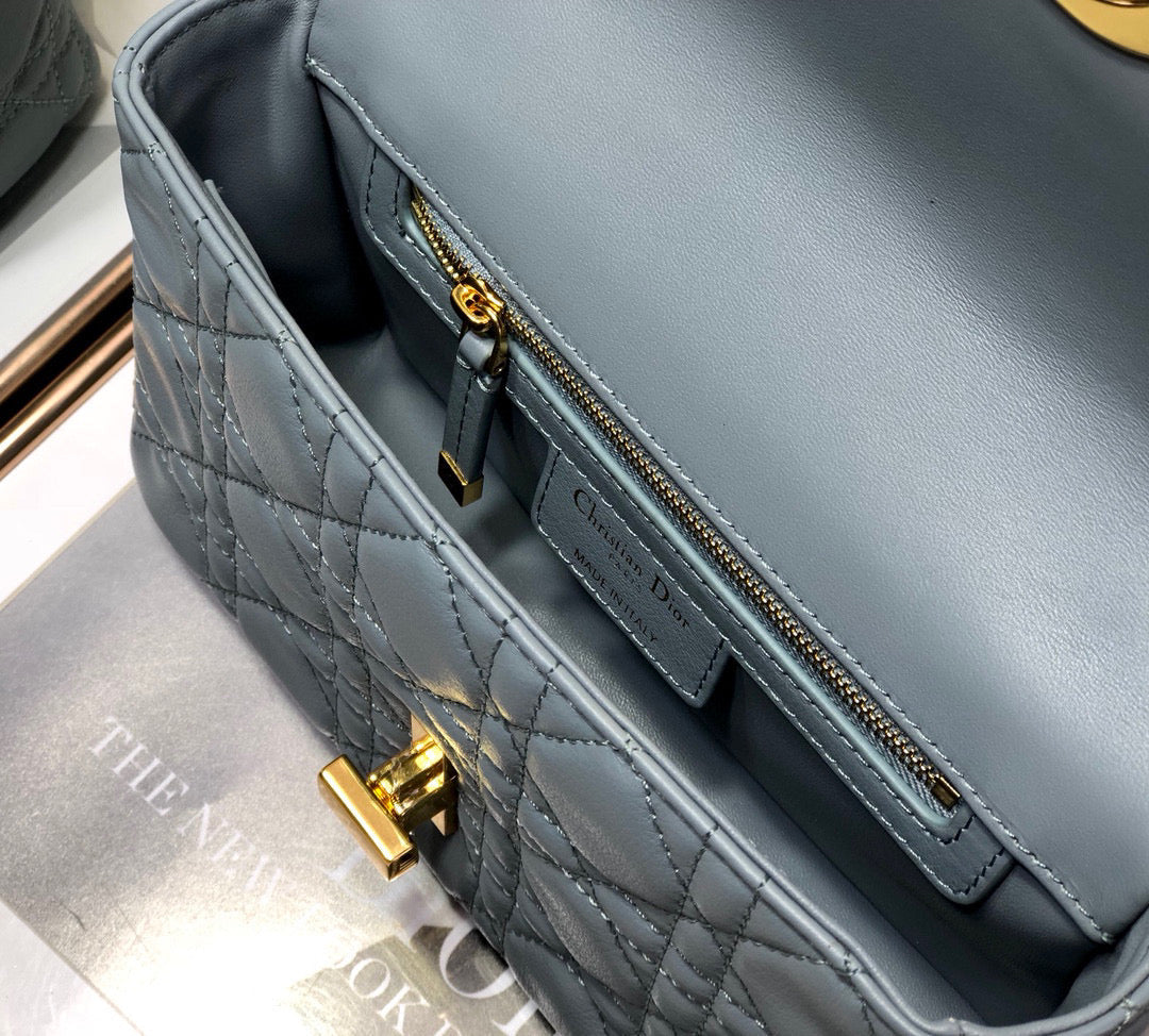 Dior Caro Bag Small High Grade- Stone Blue