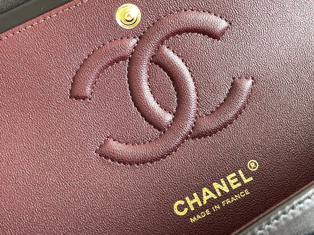 Chanel Classic Handbag Lamb Skin 25cm - Platinum