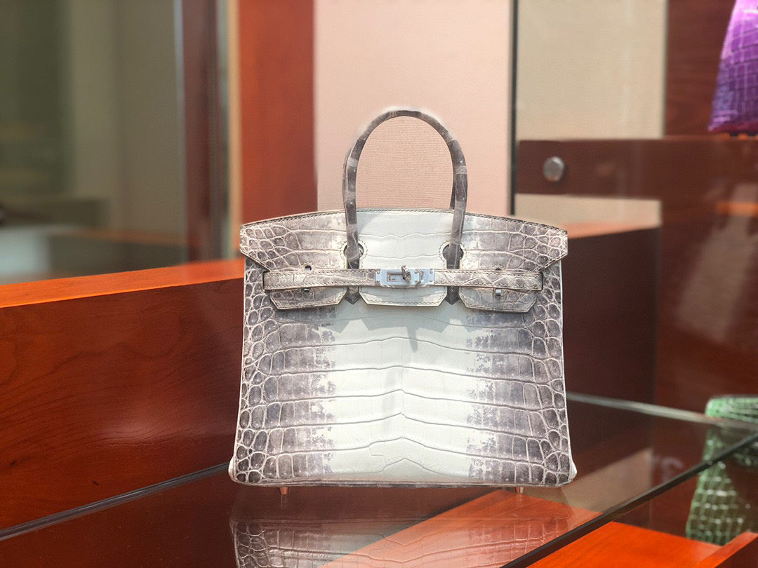 Hermes Birkin Crocodile Leather Himalaya Bag