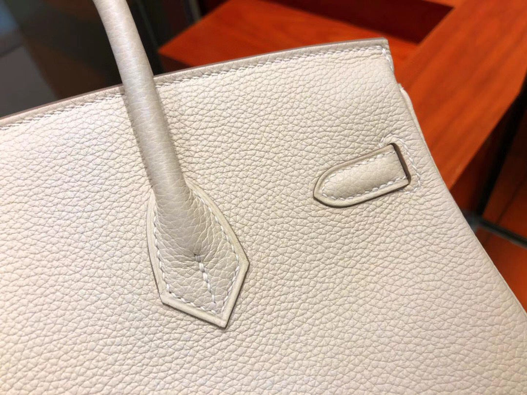 Hermes Birkin 25 White Cream Togo