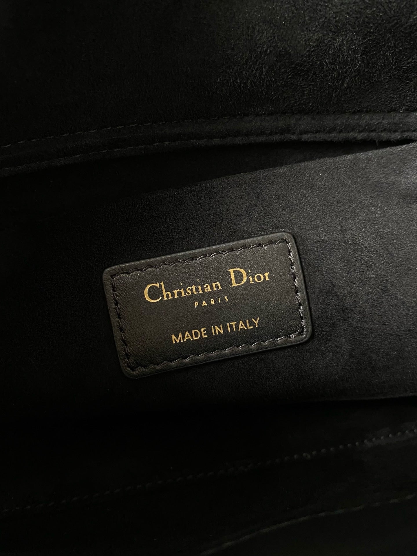 Dior Lady D-Joy Lamb Skin Medium Black Platinum Grade