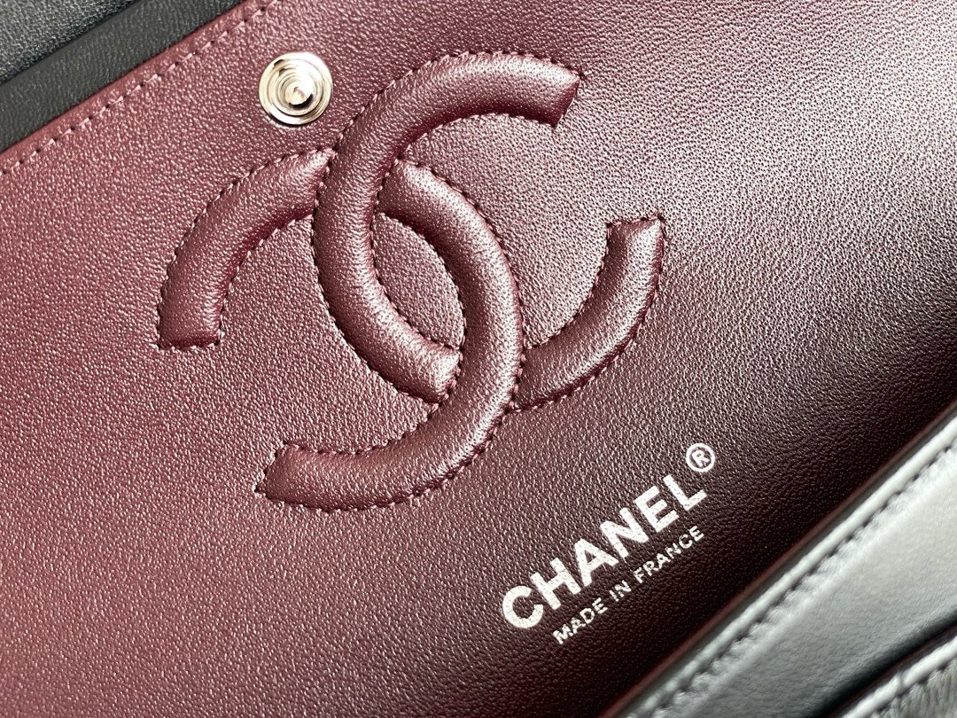 Chanel Classic Handbag Lamb Skin 25cm - Platinum