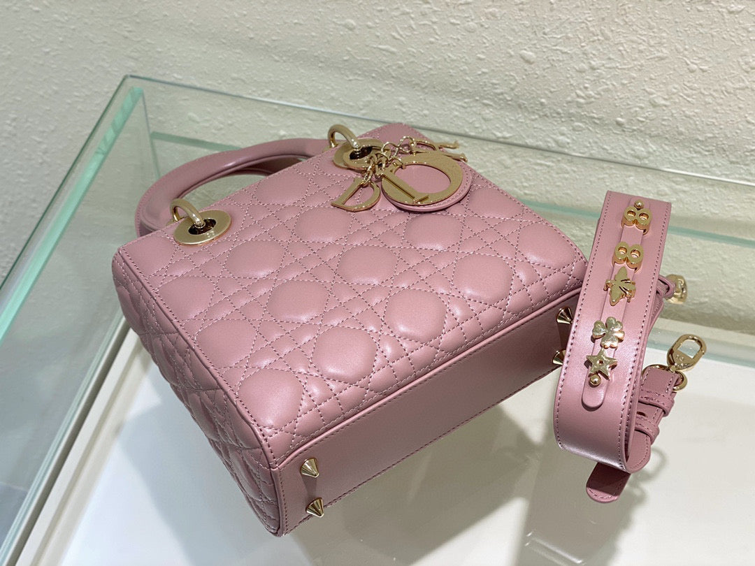 Lady Dior Small Lamb Skin Mid Grade - Pink