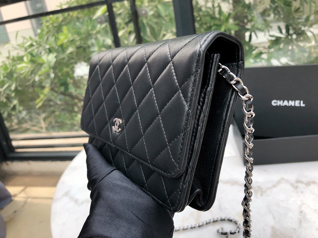 Chanel Wallet on Chain Lamb Skin Mid Grade