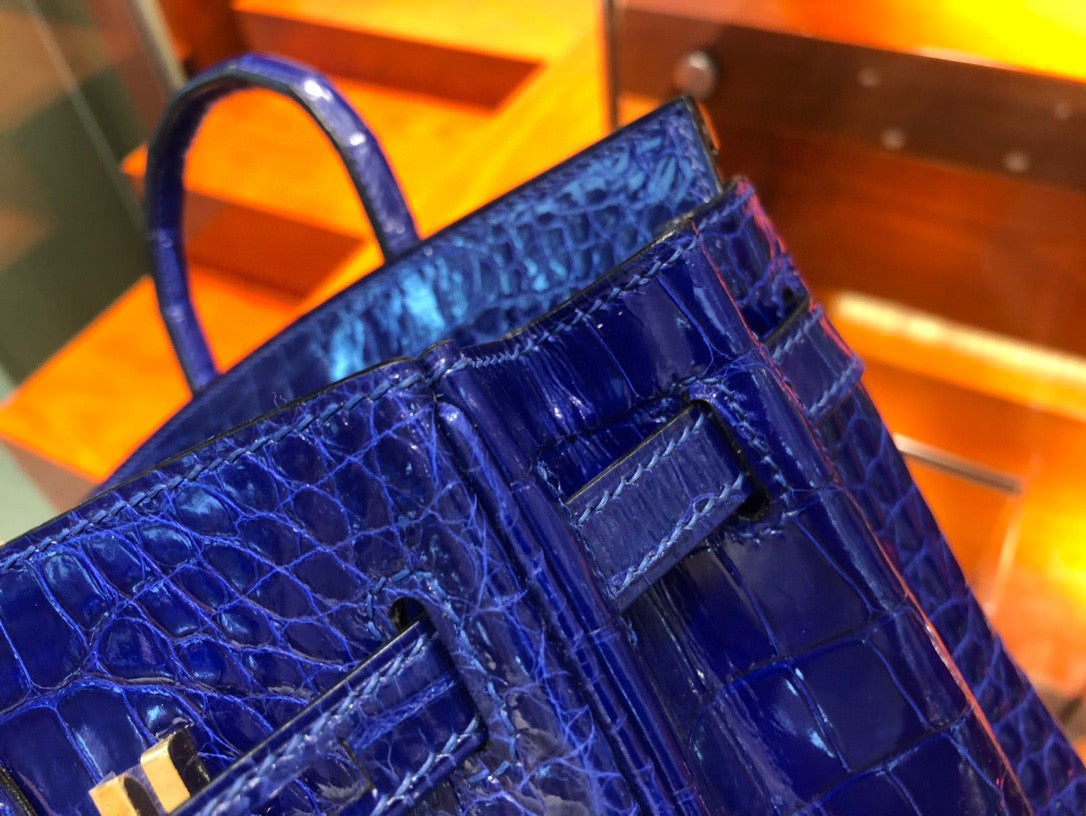 Hermes Birkin Crocodile Leather Electric Blue