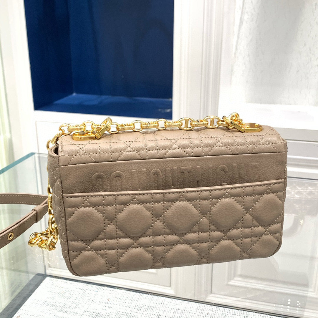 Dior Caro Bag Beige Calf Skin High Grade