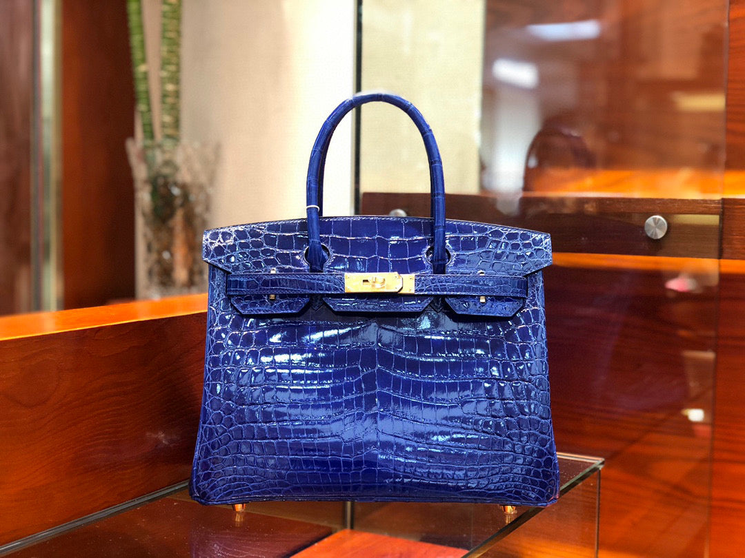 Hermes Birkin Crocodile Leather Electric Blue