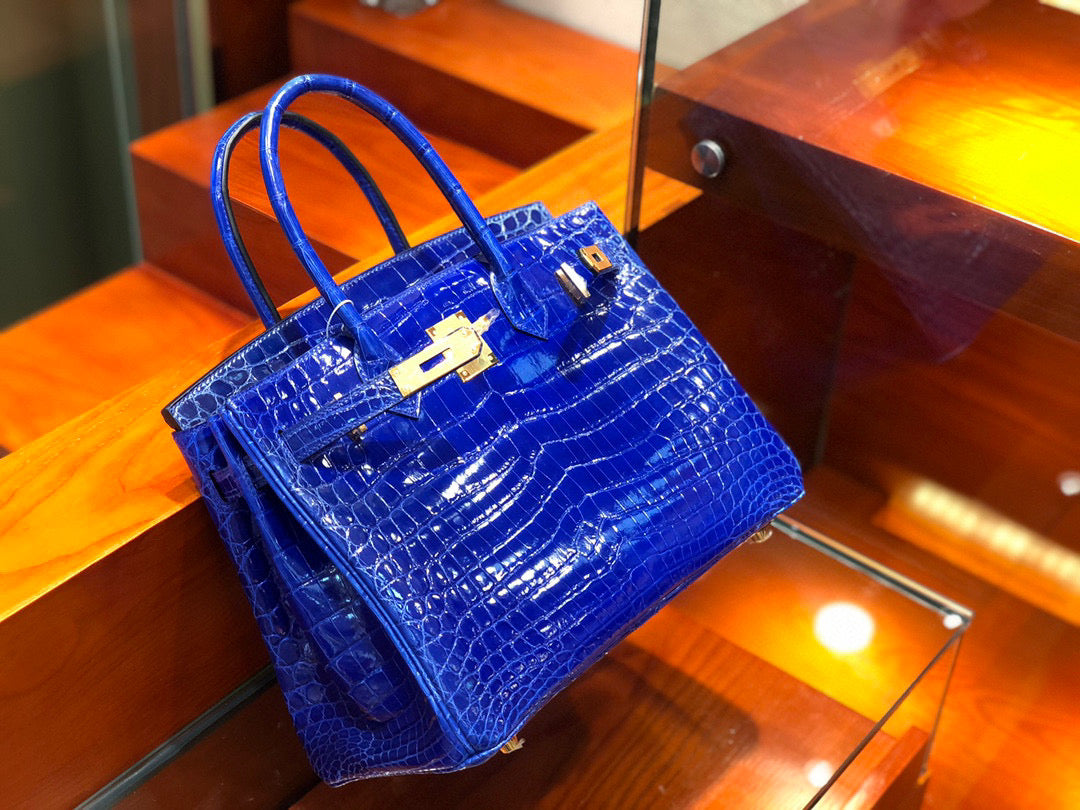 Hermes Birkin Crocodile Leather Electric Blue