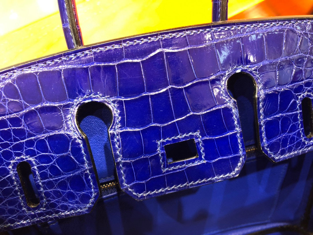 Hermes Birkin Crocodile Leather Electric Blue