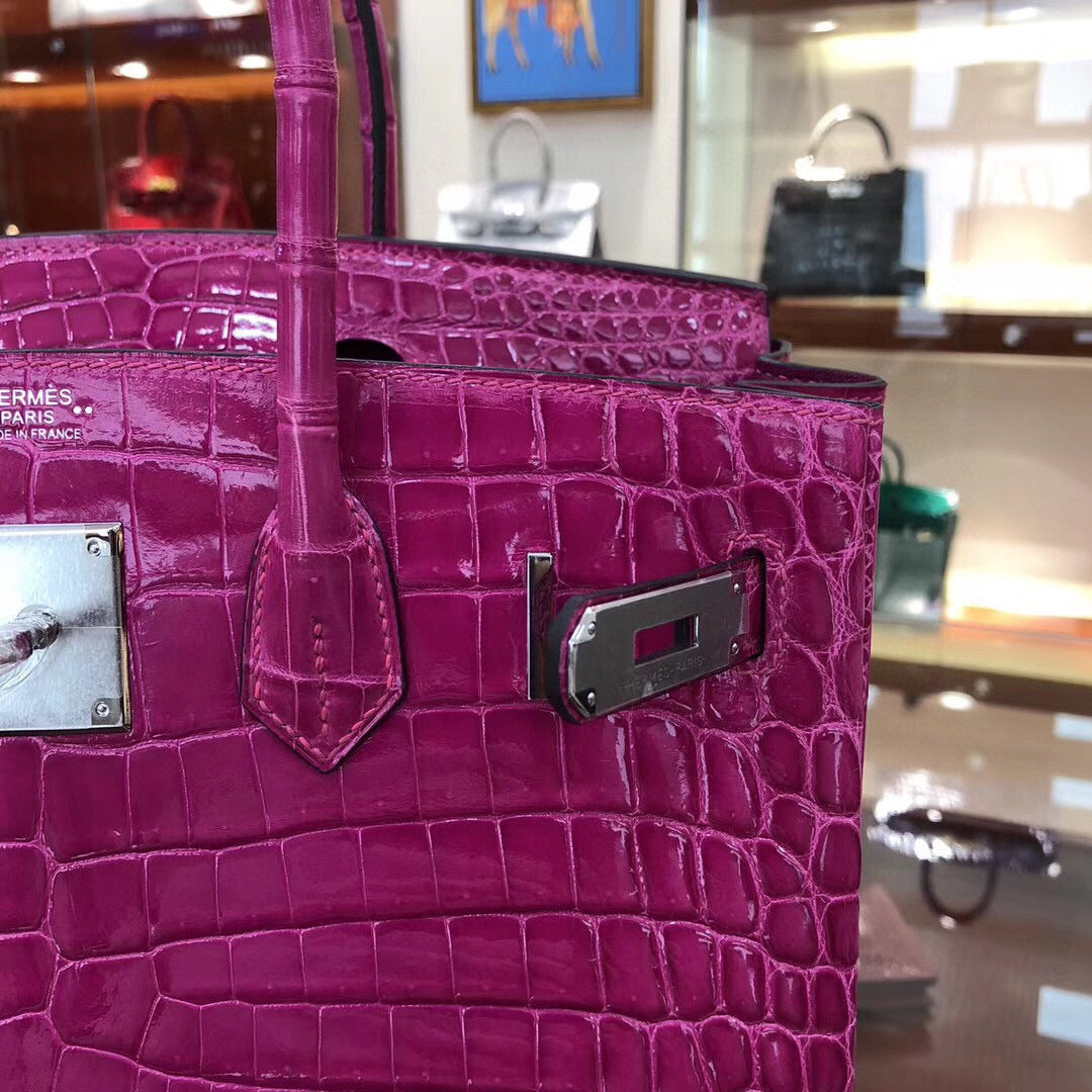 Hermes Birkin Crocodile Leather Purple