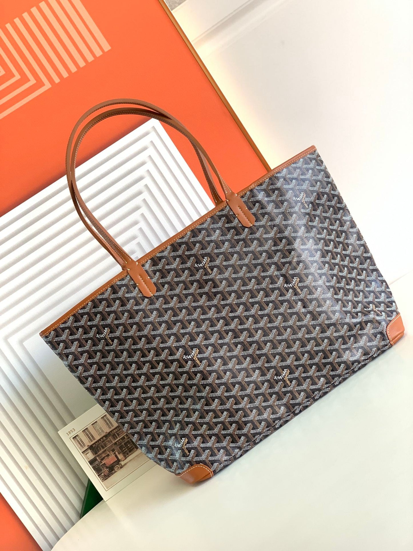 Goyard Artois MM Bag Canvas Grade 3 - Black & Tan