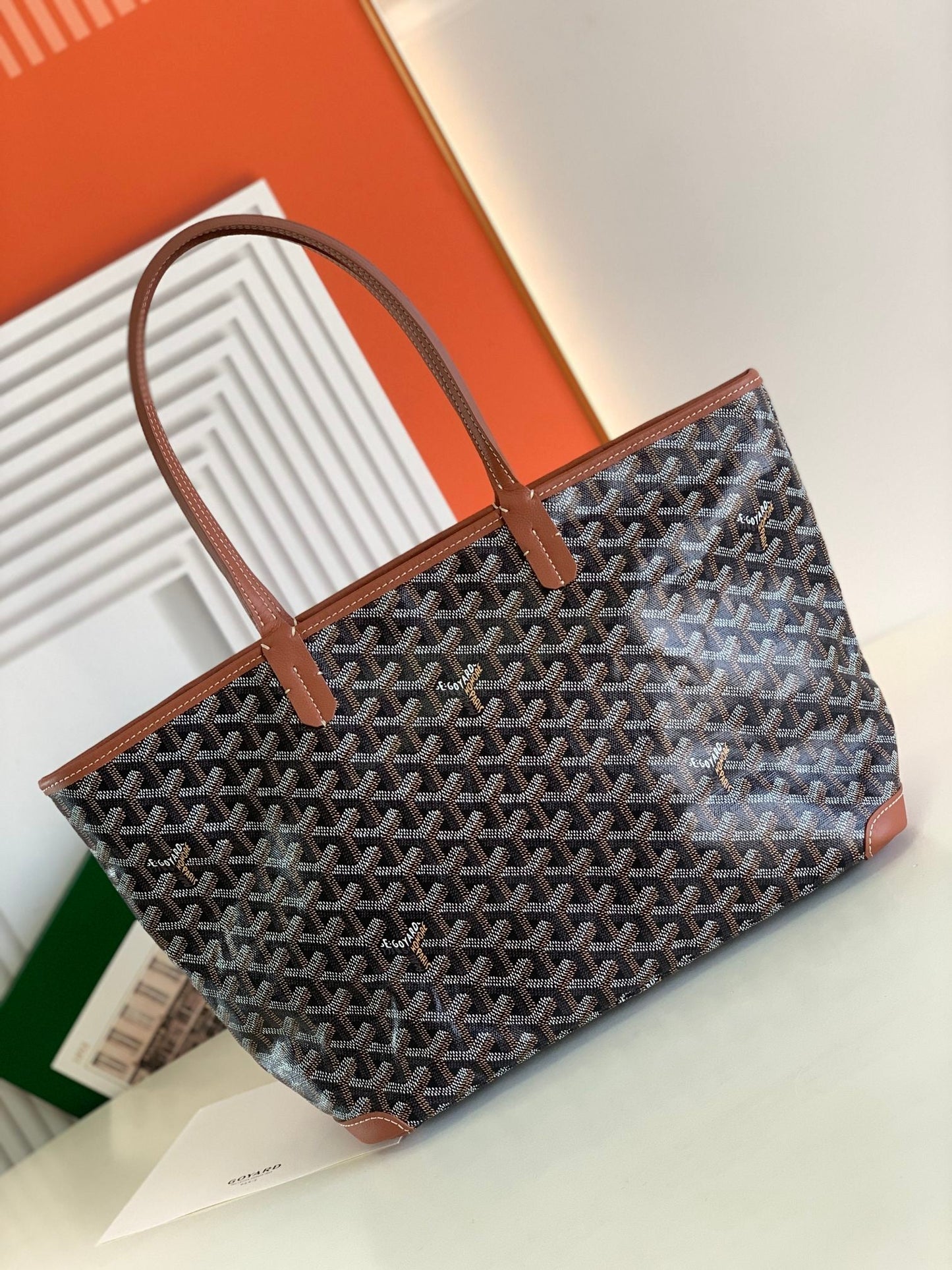 Goyard Artois MM Bag Canvas Grade 3 - Black & Tan