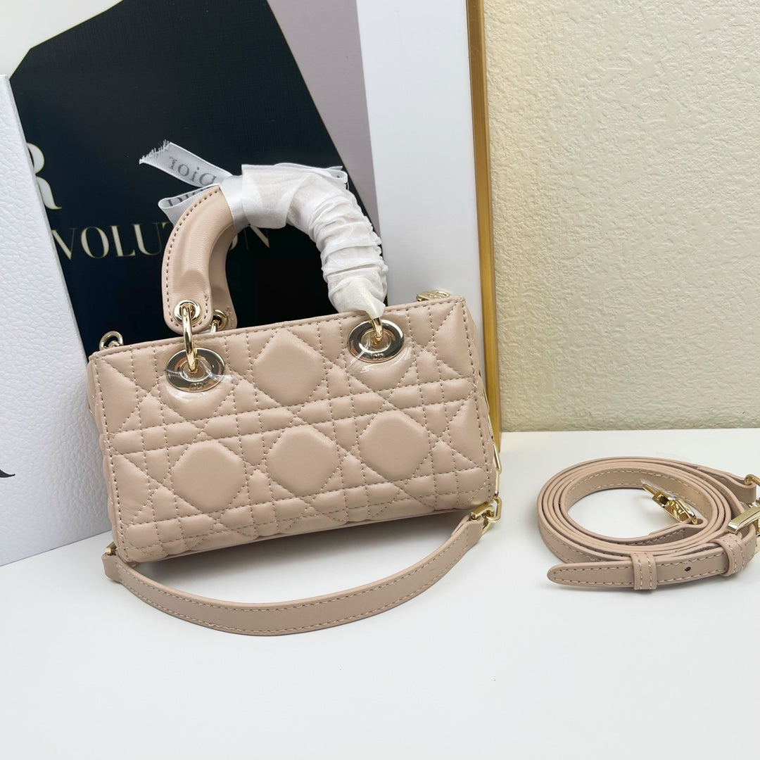 Dior LADY D-JOY MICRO BAG Lamb Skin Nude Mid Grade