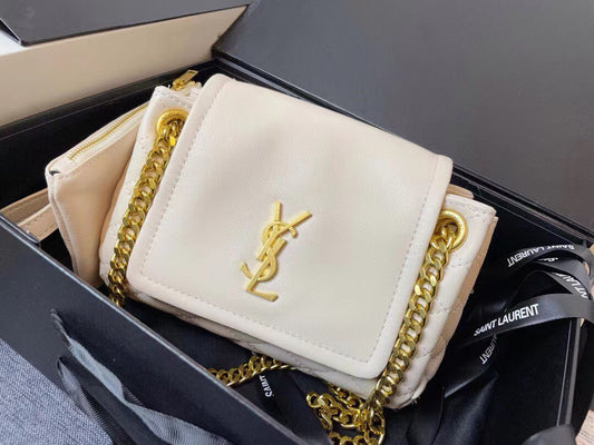 YSL Mini Nolita Crossbody Bag Cream Grade 1