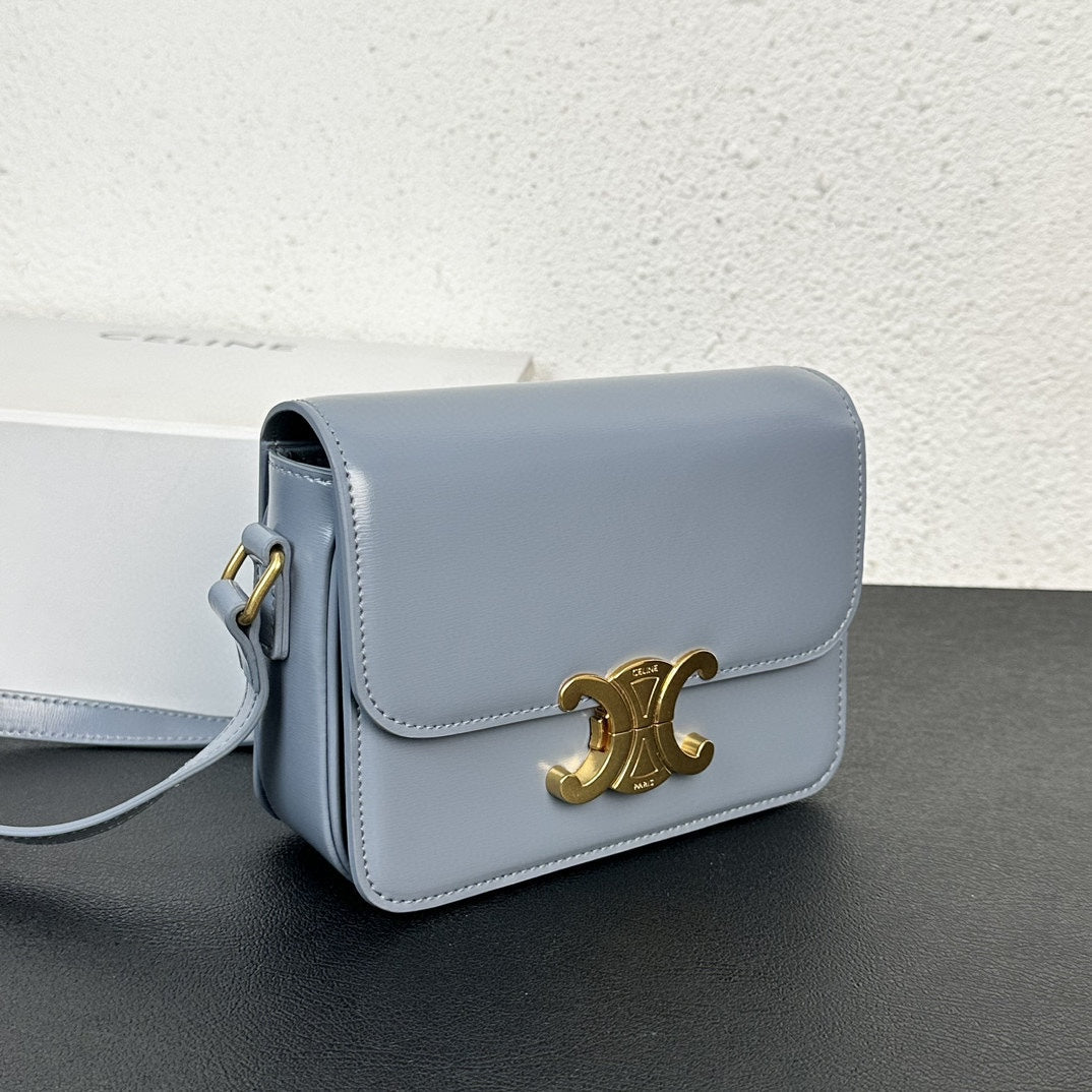 Celine Triomphe CLASSIQUE TRIOMPHE BAG Calf Skin Crossbody Mid Grade