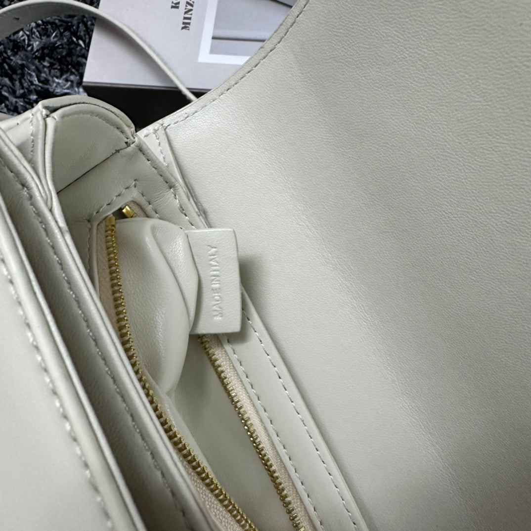 Celine Triomphe CLASSIQUE TRIOMPHE BAG Calf Skin Crossbody - white Mid Grade