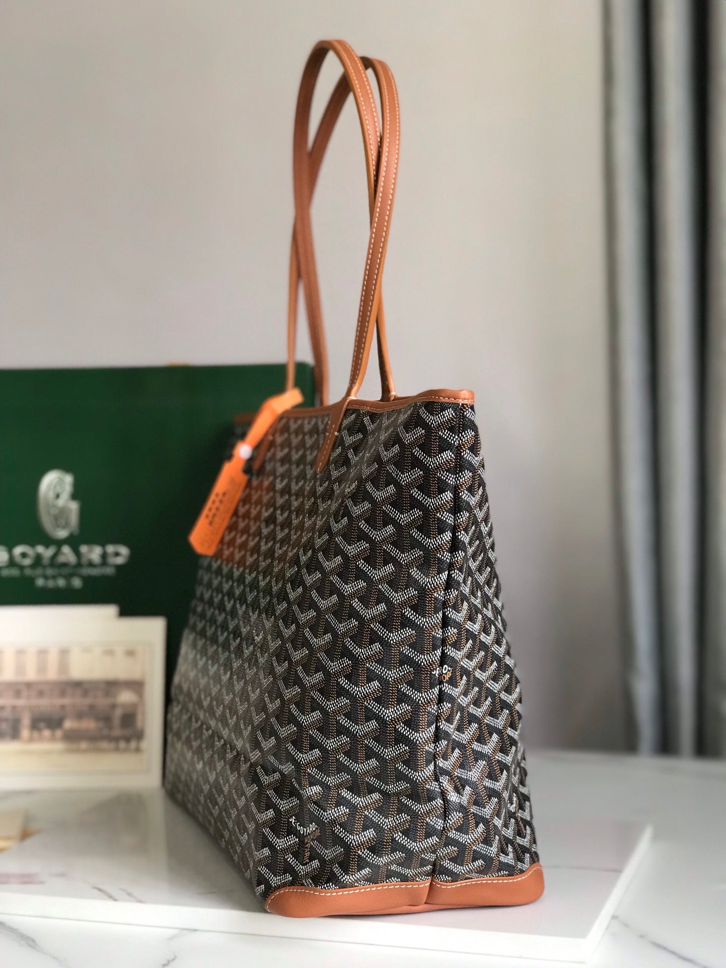 Goyard Artois MM Bag Canvas Grade 3 - Black & Tan