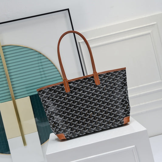 Goyard Artois MM Bag Canvas  Grade 2 - Black & Tan