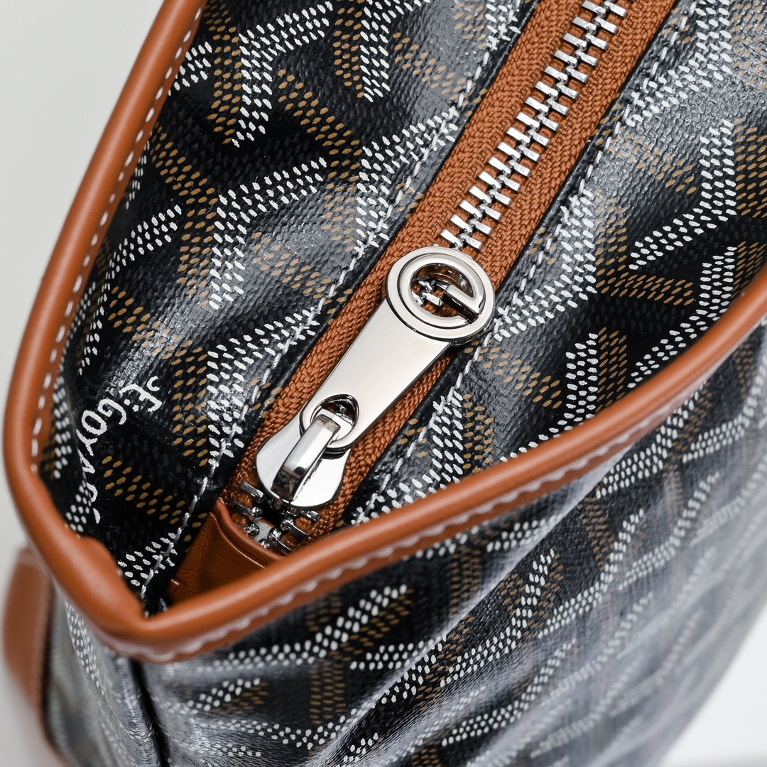 Goyard Artois MM Bag Canvas  Grade 2 - Black & Tan