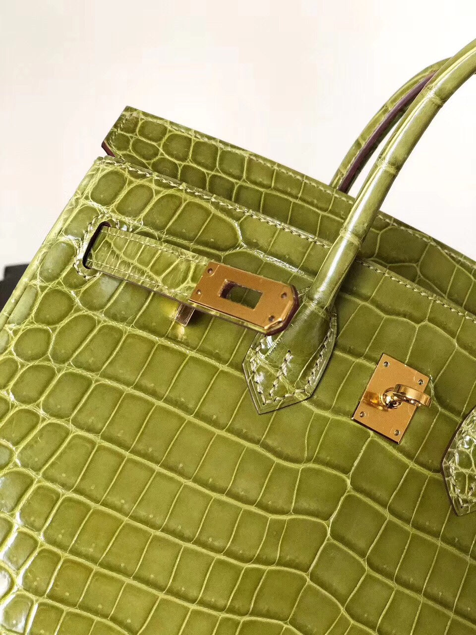 Hermes Birkin Crocodile Leather Olive Green